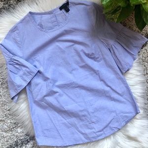 J Crew Button-Back Bell-Sleeve Blouse | 00